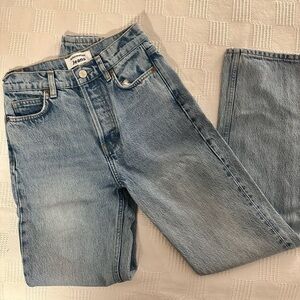 Reformation Cynthia High Rise Straight Jeans - 24 - Light Blue